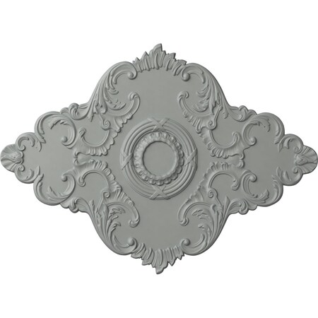 Ekena Millwork Piedmont Ceiling Medallion (Fits Canopies up to 6 1/2"), 67 1/8"W x 48 5/8"H x 1 7/8"P, Primed White CM67PE